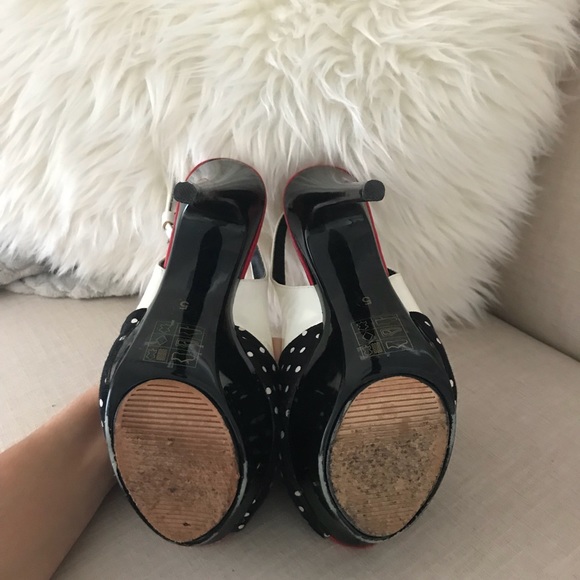 Bebe polka dot peep toe heels - Picture 4 of 5